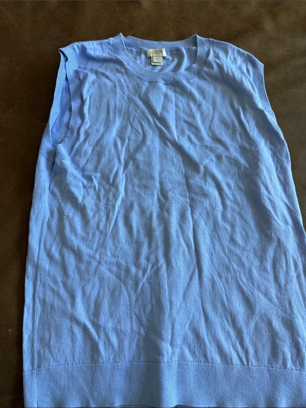 J. Crew Pale Blue Sleeveless Knit Shell